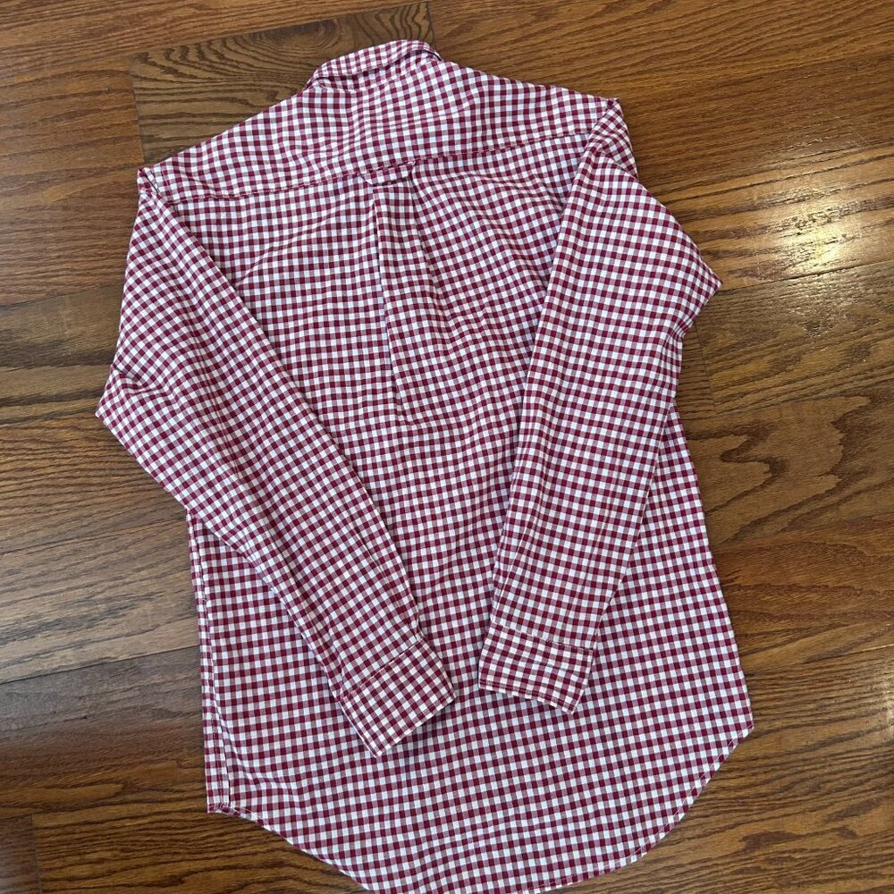 University of Alabama Gingham Long Sleeve Button Down Size Large Embroidered  A - Picture 10 of 12